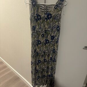 Dressbarn Blue and Green Floral Dress